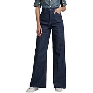 G-Star Raw Dek Ultra High Waist Wide Been Jeans dames,Blauw (Raw Denim C970-001),24W / 30L