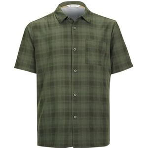 killtec Men´s functioneel overhemd KOS 98 MN WVN SHRT, olive, 3XL, 38009-000