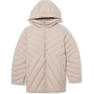 Tommy Hilfiger CRV CHEVRON MW gewatteerde jas voor dames, beige, 50, Beige, 50