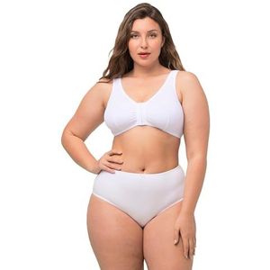 Ulla Popken grote maten dames maat tot 120D, bustier, beugelloze beha met ritssluiting, uni, 689668