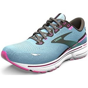 Brooks Ghost 15 Sneaker dames, Blue Bell Black Pink, 38.5 EU