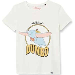 Disney Dumbo in The Sky T-shirt - ecru, maat: XS - officieel gelicentieerde vintage stijl, bedrukt in het Verenigd Koninkrijk, ethisch geproduceerd, Ecru, XS