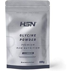 HSN Glycine poeder: Collageen synthese, Creatine Precursor: Ondersteunt de groei van de spieren en de gezondheid van de gewrichten: Veganistisch, Glutenvrij, Lactosevrij, 500g
