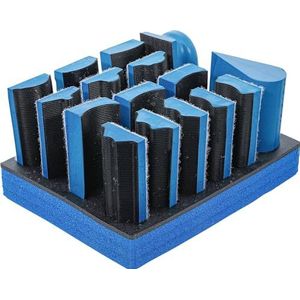 BGS 74365, Schuurbladen-set met klit-bevestiging, 16-dlg.