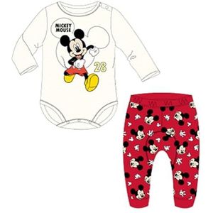 Disney 2-delige set van sweatshirt + broek voor baby's (3 tot 23 maanden), Mickey, zacht en warm: sweatshirt + joggingbroek, gemengd patroon, voor meisjes en jongens, model DIS BMB 5112A833-S1-6M