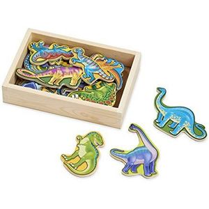 Melissa and Doug magneten dinosaurus hout, magneten voor kinderen, magneetdinosaurus voor magneetbord kinderen en koelkastmagneten kinderen, magnetisch speelgoed voor kinderen, magneetspel vanaf 2 3 4