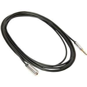 Amazon Basics 3,5 mm Aux Jack Audio-verlengkabel, adapter voor hoofdtelefoon of smartphone, 3,6 m, zwart