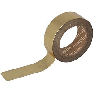 Masking Tape Washi Folie, goudkleurig, 15 mm x 10 m, Serie metaal