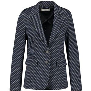 Gerry Weber Damesblazer, zwart/blauw met patroon, 44