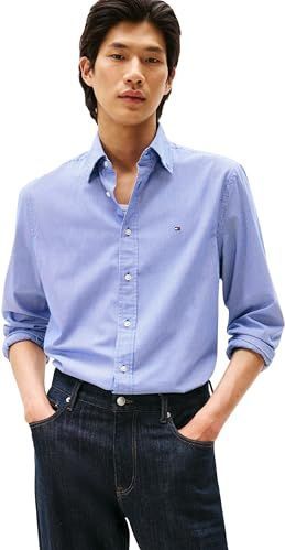 TOMMY HILFIGER - FLEX - Overhemd - Blauw/Wit - Geruit