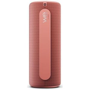 Bluetooth-luidspreker, krachtig geluid, rood, draadloze verbinding, draagbaar, ideaal voor feestjes en entertainment buitenshuis.