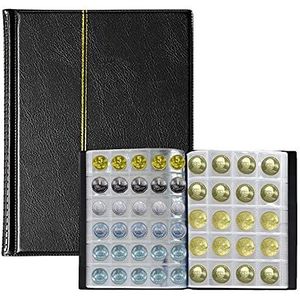 Dzmuero Coin Voorraad Coin Display Boek Coin Verzamelen Boeken 10 Pagina S Kan Winkel 250 Munten Voor Muntenverzamelaars Geld Munten Specie Display 1 Pcs (Zwart)