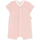 Baby sweater met korte pijpen van gestreepte badstof van PETIT BATEAU abrikoos