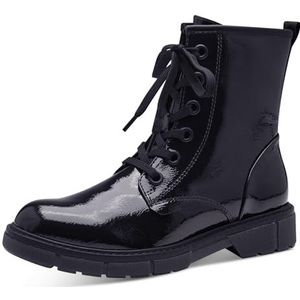 MARCO TOZZI Platte veterlaarzen voor dames, met ritssluiting, Purple Patent, 36 EU