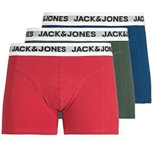 JACK & JONES Boxershorts voor jongens, Sycamore/Pack: estate Blue - Scarlet Smile, 128 cm