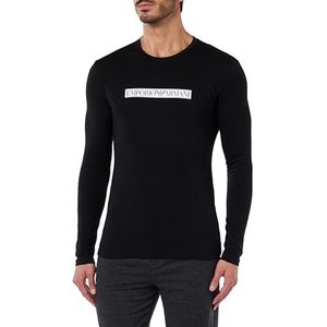Emporio Armani Heren Mannen Mannen Logo Label T-Shirt, zwart, M