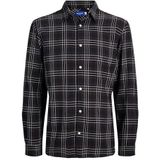 Jorjoshua Ls Ln Flannel Check Shirt, zwart (pirate black), L