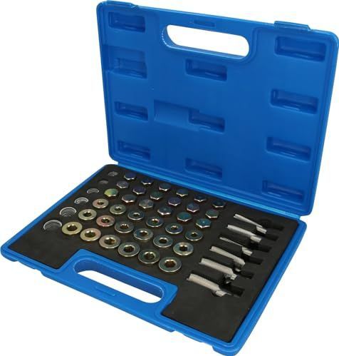 BRILLIANT TOOLS - 114-delige Draadtapset voor Oliepan - Blauw en Zwart - Inclusief Opbergtas