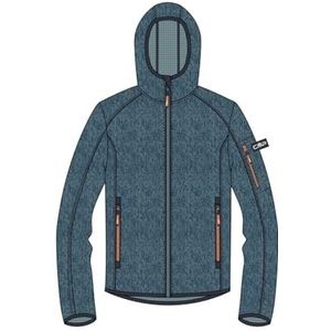 CMP - Knit-Tech kinderjas met vaste capuchon, Bluesteel-Hydro, 98
