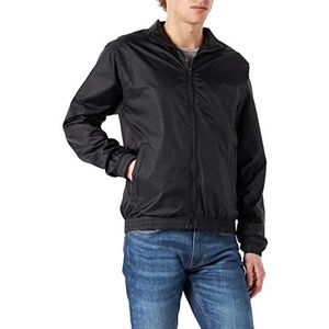 Urban Classics Heren sportjack Jacquard Track Jacket, zwart, M