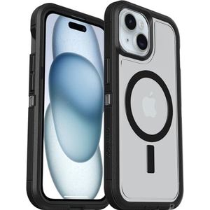 OtterBox Defender XT-hoes voor iPhone 15 / iPhone 14 / iPhone 13 met MagSafe, schokbestendig, valbestendig, ultrarobuust, 5x getest volgens militaire standaard, Transparent/Zwart