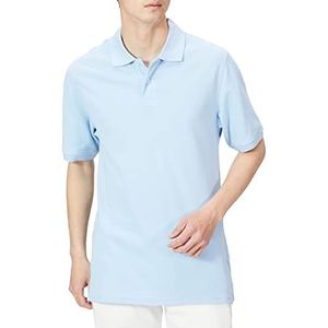 Amazon Essentials Men's Poloshirt van piqué-katoen met normale pasvorm (verkrijgbaar in grote en lange maten), Lichtblauw, S