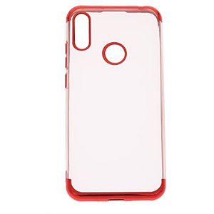 V-Design HBC 041 Hybride Backcase voor Huawei Y6 2019, rode rand, transparante case, zachte TPU-hoes, ultradunne volledige bescherming, compatibel met Huawei Y6 2019