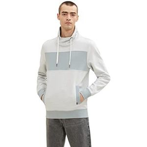 TOM TAILOR Hoodie sweatshirt met strepen Uomini 1034405,30869 - Ice Blue Offwhite Finestripe,XL