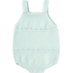 BABIDU Gebreid, model Silencio, rompertje met brede bandjes en opengewerkte details, uniseks baby, Wit, 3 Maanden