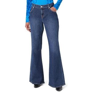 7 For All Mankind Spencer Flare Radar, Donkerblauw, 30W