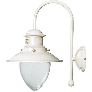 Biscottini - Klassieke binnenwandlamp 30,5 x 22 x 37 cm - Wandlamp voor slaapkamer en woonkamer van messing - Vintage wandlamp