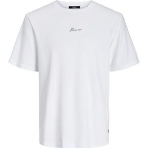 JACK & JONES Heren Jprblafranco Ss Tee Crew Neck Ln T-shirt, wit (bright white), XXL