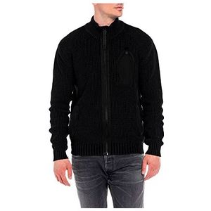 Replay Heren UK2755 gebreide jas, 098 zwart, S, 098 Black, S