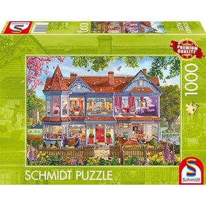 Schmidt Spiele 59709 Huis in de lente, 1000 stukjes puzzel, kleurrijk