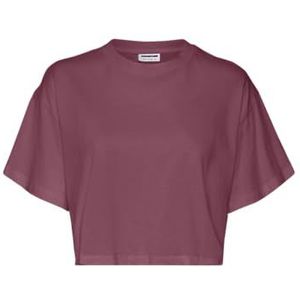 Noisy may Dames Nmalena S/S O-Neck Semicrop Top FWD Noos, Renaissance Rose, L