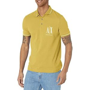 Armani Exchange Heren Icon, Regular Fit, Side Logo, Polo Shirt, Oasis, Extra Small, oasis, XS