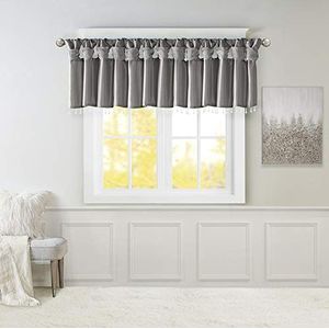 Madison Park Emilia DIY Twist Tab Top Finish Kralen 1 Venster Valance, 50x26, Houtskool