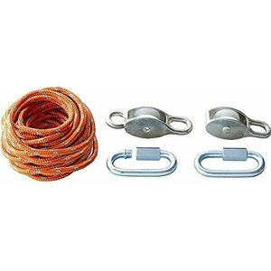 HABA 303623 Terra Kids Block and Tackle- Perfect for Outdoors or Inside where there are High Ceilings-Rope length 9m- Kit Can Be Disassembled