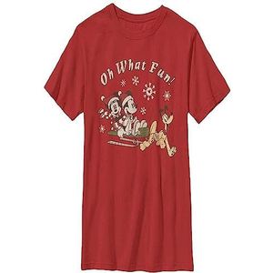 Disney Personages Sled Dog Group Jongens Solid Crew Tee, Rood, X-Small, rood, XS