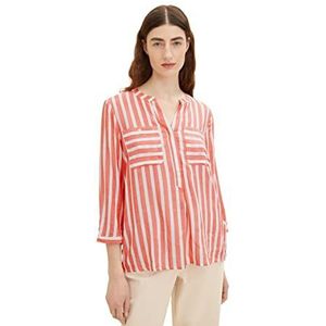 TOM TAILOR Dames blouse met strepen 1016190, 31591 - Red White Vertical Stripe, 32