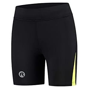 Rogelli Korte loopbroek voor dames Edia, zwart/fluor-geel, M