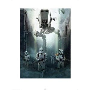 Piramide International"" Stormtrooper Patrol Star Wars Rogue One Art Print, Papier, Meerkleurig, 60 x 80 x 1,3 cm