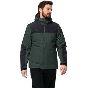 Jack Wolfskin Jasper Ins JKT M Jas, Olive, Zwart, S Heren, olijfzwart, S