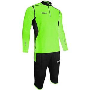 GEDO LF131407 functioneel trainingspak met piratenbroek, zwart/neongroen, 2XL