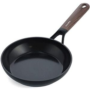 GreenPan Eco-Smartshape Gezonde Keramisch Antiaanbaklaag 20 cm Koekenpan Skillet, Donker Hout, PFAS-Vrij, Inductie Geschikt, Vaatwasmachinebestendig, Zwart