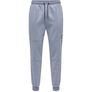 ONLY & SONS Heren joggingbroek ONSLIAM normale snit joggingbroek, Flint Stone/Detail: melange, S