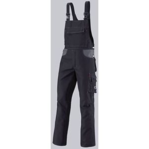 BP Workwear 1790-555-32 tuinbroek - stretchbretels met kunststof clipsluitingen - verstelbare tailleband - 65% polyester, 35% katoen - korte pasvorm - maat: 50s - kleur: zwart/donkergrijs