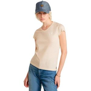 Shirt - Eyben - Gestreept - V-hals - Slanke Pasvorm - Kwartmouw