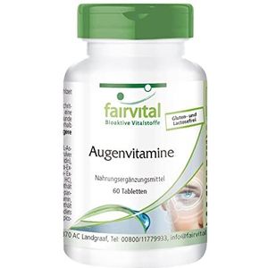 Fairvital | Vitamines voor de ogen (oog vitaminen) - voedingssupplement speciaal ontwikkeld voor de ogen - 60 tabletten - multivitamine