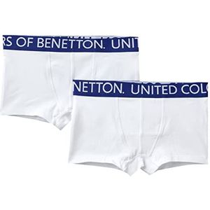 United Colors of Benetton 2 boxershorts 3OP80X189 ondergoed set, wit 901, 90 kinderen, wit 901., 90 cm
